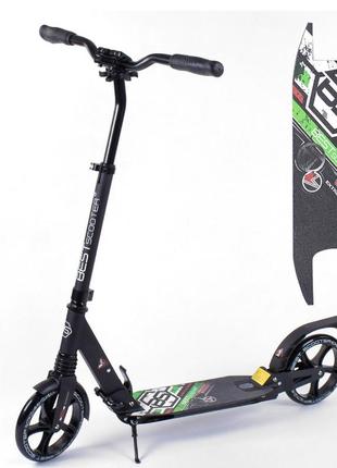 Самокат scooter чорно-зелений 6900066329890
