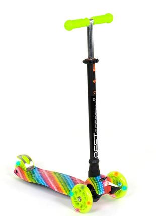Самокат scooter зі світловим ефектом різнобарвний 6900066367441