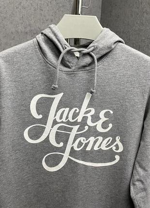 Серая кофта от бренда jack&jones3 фото
