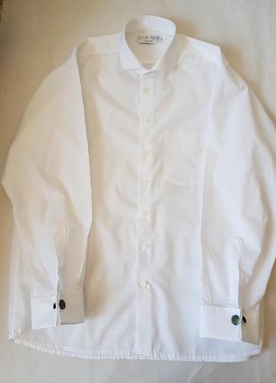 Біла сорочка з якісної тканини, італія6 фото