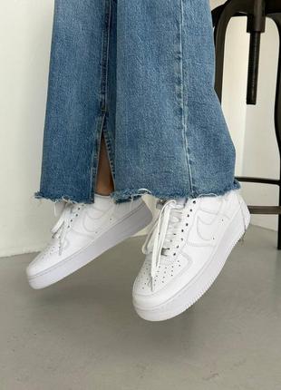 Кроссовки nike air force 1 white premium6 фото