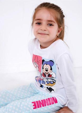 Спортивный костюм minnie mouse disney 104 см (4 года) mn18487 бело-бирюзовый 86911099310852 фото