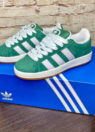 Adidas campus 00s dark green white (унисекс)37-40