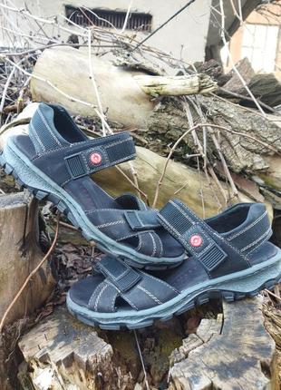 25 см - кожаные спортивные сандалии rieker сандали босоножки3 фото
