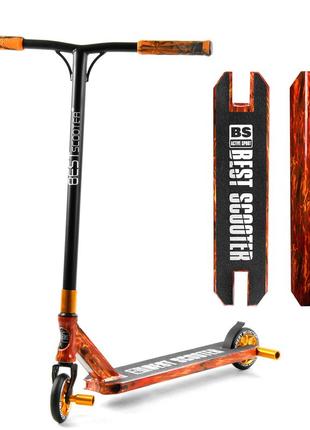 Самокат трюковый scooter оранжевый 6900083003681