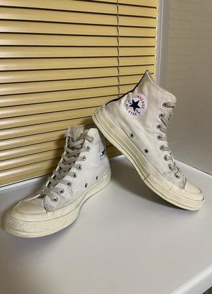 Converse chuck taylor all star 70 hi comme des garcons play white кеды4 фото