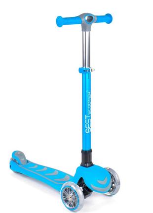 Самокат scooter зі світловим ефектом блакитний 6988600300048