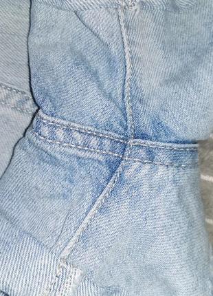 Шорти джинсові h&m жіночі короткі блакитні рвані з потертостями6 фото