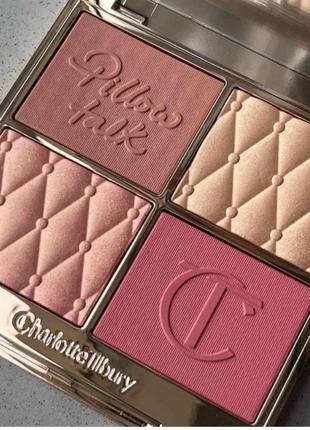 Лімітована палетка для обличчя charlotte tilbury pillow talk beautifying face palette оригінал2 фото