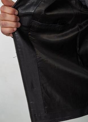Куртка чоловіча демісезонна екошкіра, колір чорний, 243r2576 фото