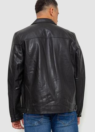 Куртка чоловіча демісезонна екошкіра, колір чорний, 243r2574 фото