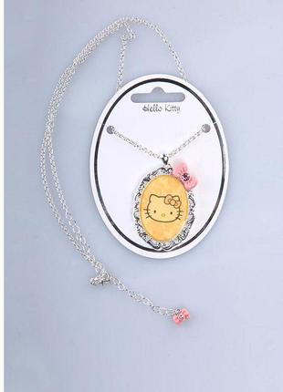 Ланцюжок з кулоном hello kitty sanrio жовто-рожевий 4045316232284