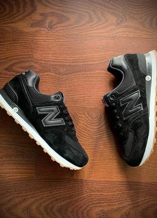 Кроссовки мужские new balance 574 black &amp; white👟