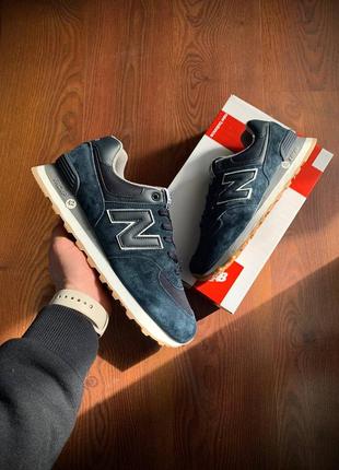 👟кросівки чоловічі new balance 574 blue & white3 фото