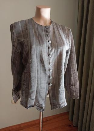 Сорочка жіноча з довгим рукавом в смужку р. 46