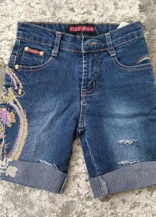 Дитячі джинсові шорти yuke jeans  6-7 років