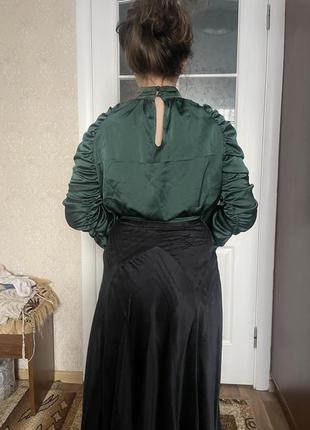 Блуза смарагдова ( темно-зелена ) prettylittlething2 фото