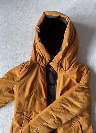 Куртка двойная зимняя теплая унисекс оранжевая2 фото