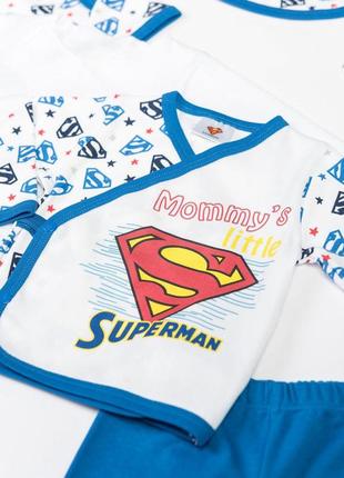Набір одягу superman 56-62 см (0-3 міс) cimpa sm15999 біло-синій 86911098016613 фото