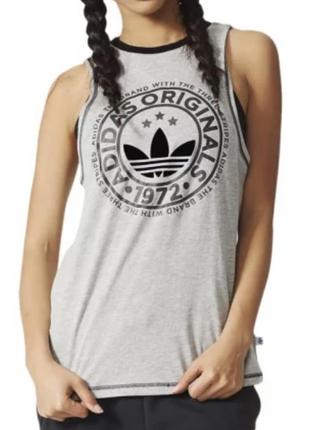 Стильная хлопковая оригинальная майка аdidas tank new р.s в идеале
