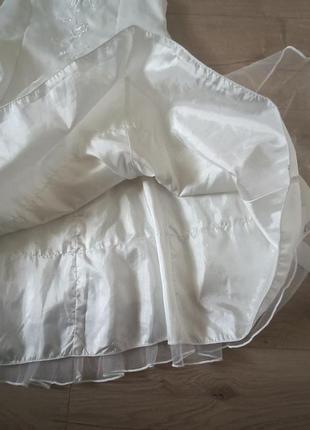 Белое нарядное платье для девочки 6-7р/ платье butterfly wids4 фото