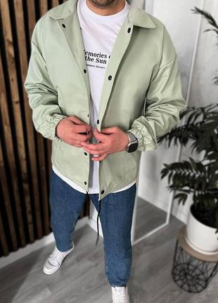 Чоловіча весняна джинсова куртка на кнопках із куліскою розміри 46-5610 фото