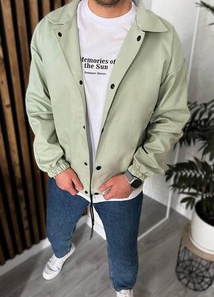 Чоловіча весняна джинсова куртка на кнопках із куліскою розміри 46-569 фото
