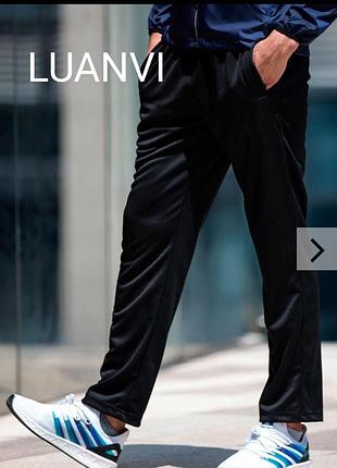 Чорні спортивні штани з блискавками знизу відомого іспанського спортивного бренду luanvi   p. xxs, xs, m  ***