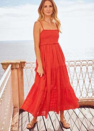 Сукня сарафан міді платье котон вільний крій xl/xxl(16)