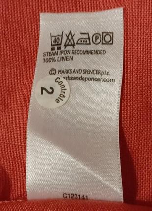 Брендовая 100% лен длинная юбка р.10 от marks &amp;spencer3 фото