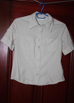 Хлопковая женская рубашка на кнопках, 40 евроразмер, наш 46 от tom tailor