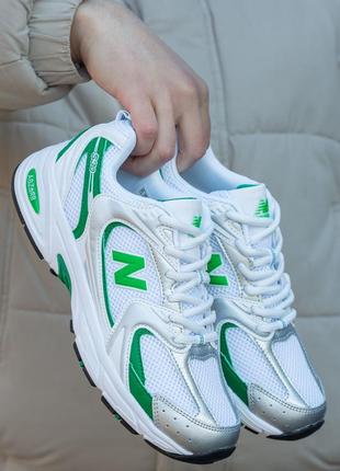 Женские кроссовки new balance 530 white green 36