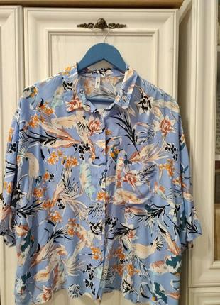 Сорочка жіноча, 100% літо, квітковий принт