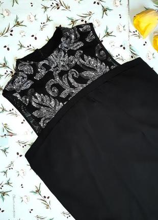 🎁1+1=3 нарядная черная блестящая блуза в пайетках vero moda, размер 48 - 502 фото