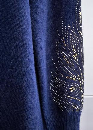 Вовняний светр , тунічка woolovers синього кольору9 фото