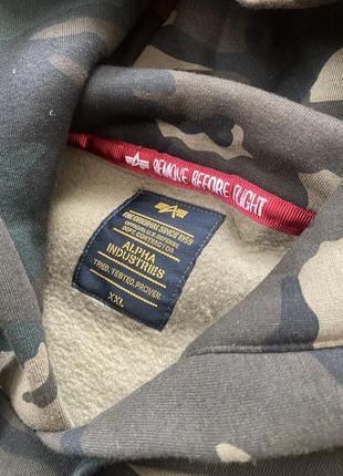 Худи alpha industries print camo big logo4 фото