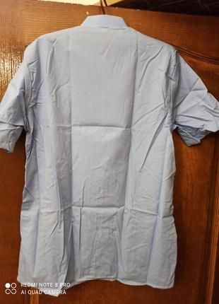 Испания рубашка с коротким рукавом стиль милитари размер по воротнику 42 , пог 58 см***7 фото
