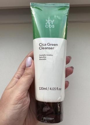 Увлажняющая пенка для лица xycos cica green cleanser с экстрактом центеллы1 фото