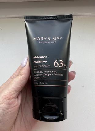 Mary&may idebenone + blackberry complex intensive total care cream – зволожуючий крем з антиоксидантами 100 г (туба)