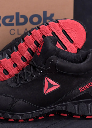 Чоловічі зимові шкіряні черевики reebok crossfit r-03 черн.w