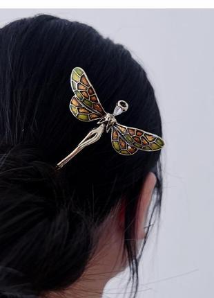 Неймовірна китайська паличка для волосся фея метелик3 фото