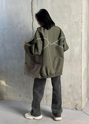 Женский бомбер-пиджак в стиле оверсайз плотный коттон7 фото