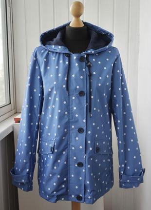 Куртка весняна, вітровка, жіноча куртка, блакитна куртка, куртка в горошок3 фото