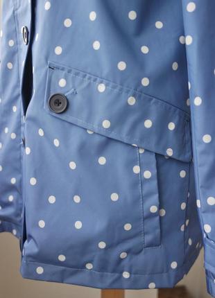 Куртка весняна, вітровка, жіноча куртка, блакитна куртка, куртка в горошок4 фото