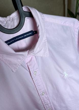 Рубашка розовая ralph lauren sport р.s2 фото
