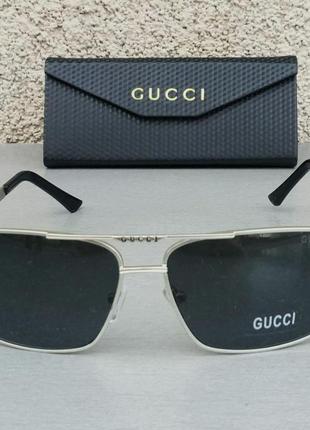 Gucci очки мужские солнцезащитные линзы черные поляризированые