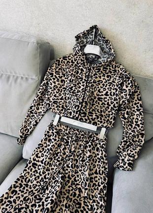 Хит сезона! стильный женский леопардовий костюм + подарок3 фото