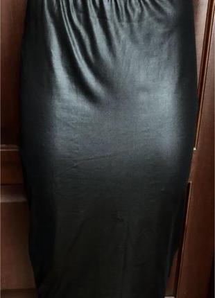 Чёрная, длинная юбка1 фото