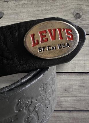 Пояс вінтажний ремінь levi's levis шкіряний із натуральної шкіри5 фото