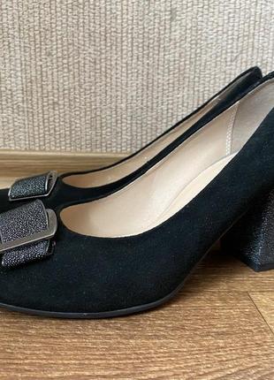 Туфлі жіночі чорні замша 37 розмір4 фото